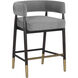 Callem 34.5 inch Antonio Charcoal Counter Stool